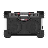 PerfectPro ROCKHART 18V Bouwradio DAB+, VHF (FM) AUX, Bluetooth, DAB+, SD, FM, USB Powerbankfunctie, Spatwaterbestendig, Stofdicht, Stofvast Zwart - thumbnail