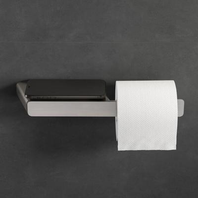 Toiletrolhouder Zonder Klep Met Planchet Geesa Shift Geborsteld RVS Geesa