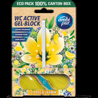 Ambi Pur WC Active GelBlock Citrus & Jasmin 45 g bij Jumbo - thumbnail