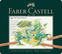 24 PITT pastelpotloden Faber-Castell in metaal etui - thumbnail