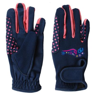 Mondoni Heartstrings kinder handschoenen donkerblauw maat:140 Mondoni Heartstrings kinder handschoenen donkerblauw maat:140