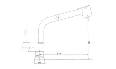 Keukenmengkraan Sapho Rhapsody 1-hendel 22.5 cm met Uittrekbare Spray Chroom Sapho Keukenmengkraan Sapho Rhapsody 1-hendel 22.5 cm met Uittrekbare Spray Chroom Sapho