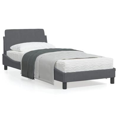Bedframe zonder matras 90x190 cm fluweel donkergrijs