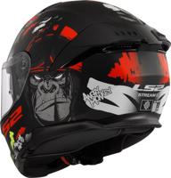 LS2 integraalhelm "ff808 stream ii angry monkey" helmet ff808 st.ii an.monk.xs bl./red matt - thumbnail