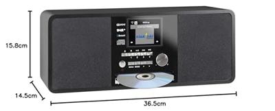 Imperial DABMAN i200 CD Multifunctionele radio DAB+ / FM / Internet / Bluetooth Zwart - 22-236-00 Imperial DABMAN i200 CD Multifunctionele radio DAB+ / FM / Internet / Bluetooth Zwart - 22-236-00