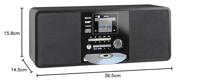 Imperial DABMAN i200CD Internetradio DAB+, VHF (FM), Internet Bluetooth, DLNA, WiFi, AUX, Internetradio Geschikt voor DLNA Zwart - thumbnail