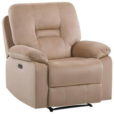 Beliani - BERGEN - Fauteuil - Beige - Fluweel Beliani - BERGEN - Fauteuil - Beige - Fluweel