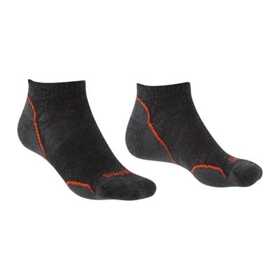 Bridgedale Ultra light T2 Merino Performance Low Wandelsok Heren Anthracite/Orange XL