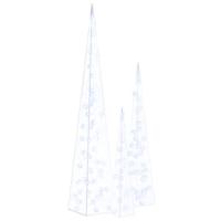 VidaXL Lichtkegelset decoratief led 60/90/120 cm acryl blauw - thumbnail
