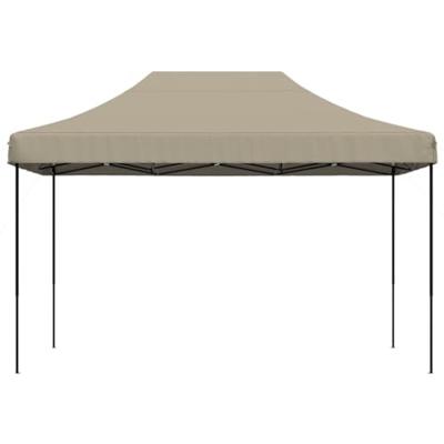 Partytent inklapbaar pop-up 410x279x315 cm taupe