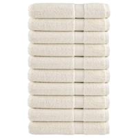 VidaXL Handdoeken solund 10 st 600 g/m² 100x200 cm crèmekleurig - thumbnail