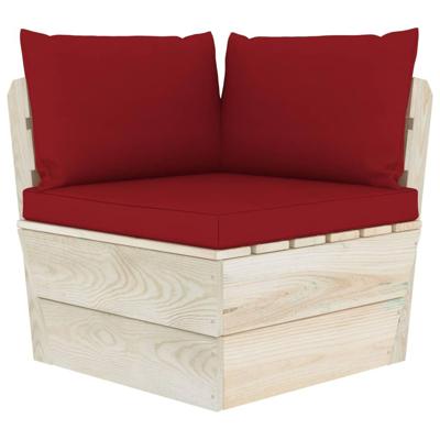 VidaXL Palletkussens 3 st oxford stof wijnrood