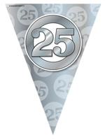 Vlaggenlijn 25 Jaar Getrouwd Zilver (10m) - thumbnail