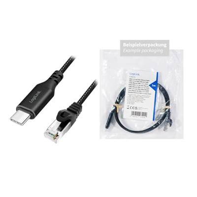 LogiLink USB 3.2 Gen 1 (USB 3.0) Adapterkabel [1x USB-C USB 3.2 (Gen 1) - 1x RJ45-stekker 8p8c] CU0415 7.50 m