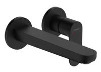 Hansgrohe Inbouw Wastafelmengkraan Rebris S Eengreeps Wandmontage Met Uitloop 20 cm Mat Zwart - thumbnail