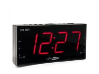 Digitale Wekkerradio - Dual Alarmklok met FM Radio - Groot Rood Display - Dimbaar - Zwart (HCG007) - thumbnail