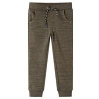 Kinderjoggingbroek 92 gemleerd donker kaki - thumbnail
