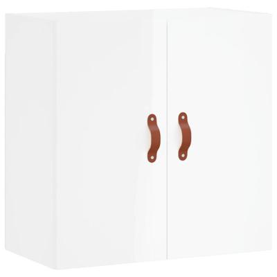 Wandkast 60x31x60 cm bewerkt hout hoogglans wit
