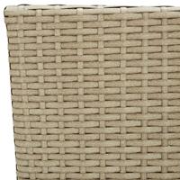 7-delige Tuinset met kussens poly rattan beige - thumbnail