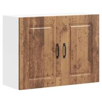 Keukenbovenkast Kalmar bewerkt hout oud houtkleurig - thumbnail