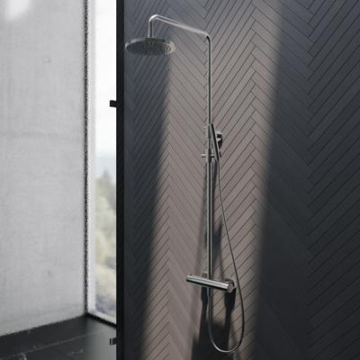 Hotbath Buddy - Stortdoucheset - 200 mm Hoofddouche - 360 mm Hartafstand - Glijstang - Rond Model Handdouche - Chroom - Hoogglans - Opbouw - 1/2 Inch Aansluiting