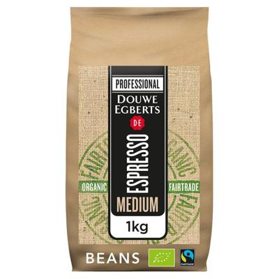 Koffie douwe egberts espresso bonen med org fair | 6 stuks