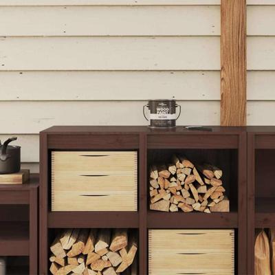 VidaXL Houtverf bruin 16,5 x 16,5 x 16 cm wandprint