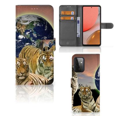 Samsung Galaxy A72 | Telefoonhoesje | Met pasjeshouder | Roofdieren