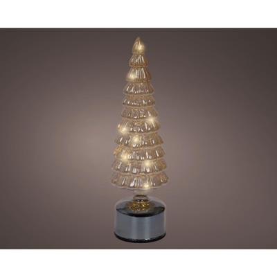 everlands kunstkerstboom LED glas amber H34cm roterend