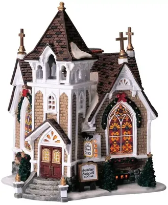 Kersthuisje Little river church LED LEMAX - Lemax Kersthuisje Little river church LED LEMAX - Lemax