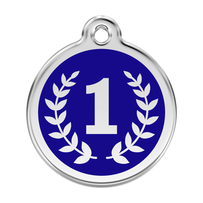 Winner Navy roestvrijstalen hondenpenning large/groot dia. 3,8 cm RedDingo - Reddingo