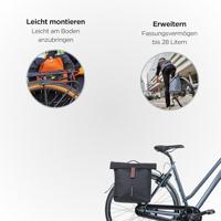 Dubbele fietstas Basil City MIK 28-32 liter - zwart - thumbnail
