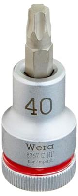 Wera 8767 C HF TORX® TORX® Zyklop Bit/dop-combinatie met 1/2" Aandrijving met Vasthoudfunctie , TX 40 x 60 mm - 1 stuk(s) - 05003834001
