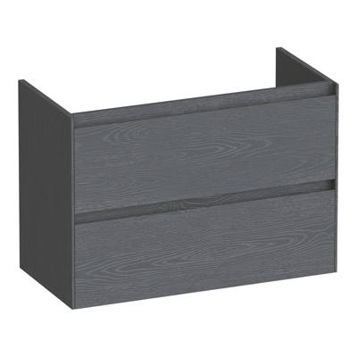 Brauer Inspire - Onderkast Ondiep - 80 cm - met 2 Softclose Lades Greeploos en 1 Sifon Uitsparing - Timber Grey