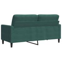Tweezitsbank 140 cm fluweel donkergroen - thumbnail