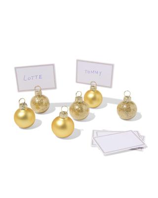 HEMA Naamhouder glas kerstbal - 6 stuks