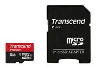 Transcend Premium microSDHC-kaart Industrial 8 GB Class 10, UHS-I Incl. SD-adapter - thumbnail