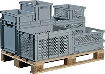 Lockweiler Transportstapelbak | L400xB300xH320mm | grijs PP handgreepopening | zijwanden met openingen | 1 stuk - NB31V2-139131220118 Lockweiler Transportstapelbak | L400xB300xH320mm | grijs PP handgreepopening | zijwanden met openingen | 1 stuk - NB31V2-139131220118