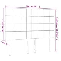 Hoofdborden 4 st 72x5x78/88 cm fluweel donkergrijs - thumbnail