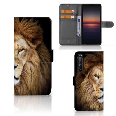 Sony Xperia 1 II | Telefoonhoesje | Met pasjeshouder | Leeuw