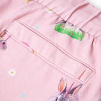 Kindershorts met trekkoord konijnenprint 92 lichtroze - thumbnail