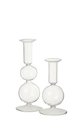 J-Line kaarshouder Ballen - glas - transparant - large