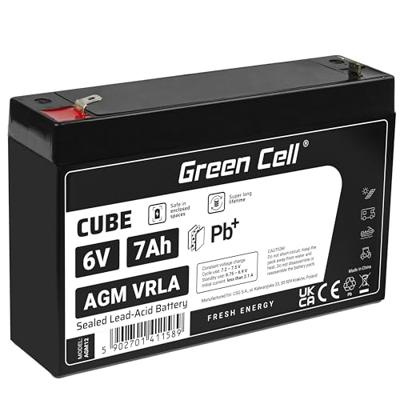 Green Cell Green Cell - USV-Akku - 1 x Batterie - Sealed Lead Acid (SLA) Loodaccu 6 V 7 Ah Loodgel (b x h x d) 151 x 100 x 35 mm Kabelschoen 4.8 mm Green Cell Green Cell - USV-Akku - 1 x Batterie - Sealed Lead Acid (SLA) Loodaccu 6 V 7 Ah Loodgel (b x h x d) 151 x 100 x 35 mm Kabelschoen 4.8 mm