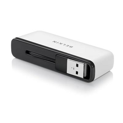 Belkin F4U021Bt Travel Hub, 4-poorts, zwart/wit