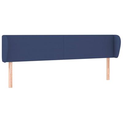 Hoofdbord met randen 183x23x78/88 cm stof blauw