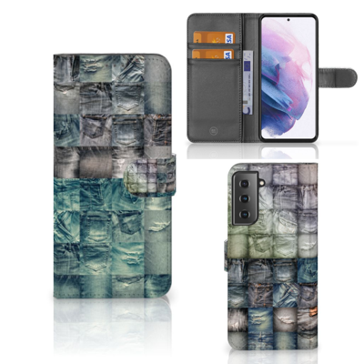Wallet Case met Pasjes Samsung Galaxy S21 Plus Spijkerbroeken Wallet Case met Pasjes Samsung Galaxy S21 Plus Spijkerbroeken