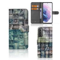 Wallet Case met Pasjes Samsung Galaxy S21 Plus Spijkerbroeken - thumbnail