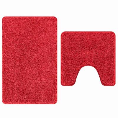 VidaXL Antislip badmat set 2 pcs rood pp VidaXL Antislip badmat set 2 pcs rood pp