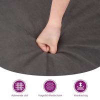 Bankje 100x35x41 cm microvezelstof zwart - thumbnail