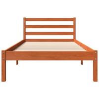 Bedframe zonder matras massief grenenhout wasbruin 100x200 cm - thumbnail